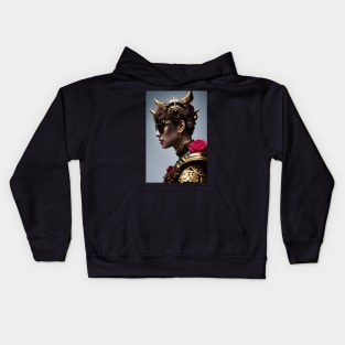 Am I As Cool As I Look? AI Art Portrait Kids Hoodie